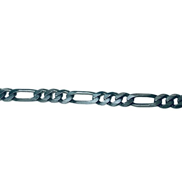 925 Sterling Silver 8mm Italian Solid Figaro Link Chain Necklace - Picture 4 of 9